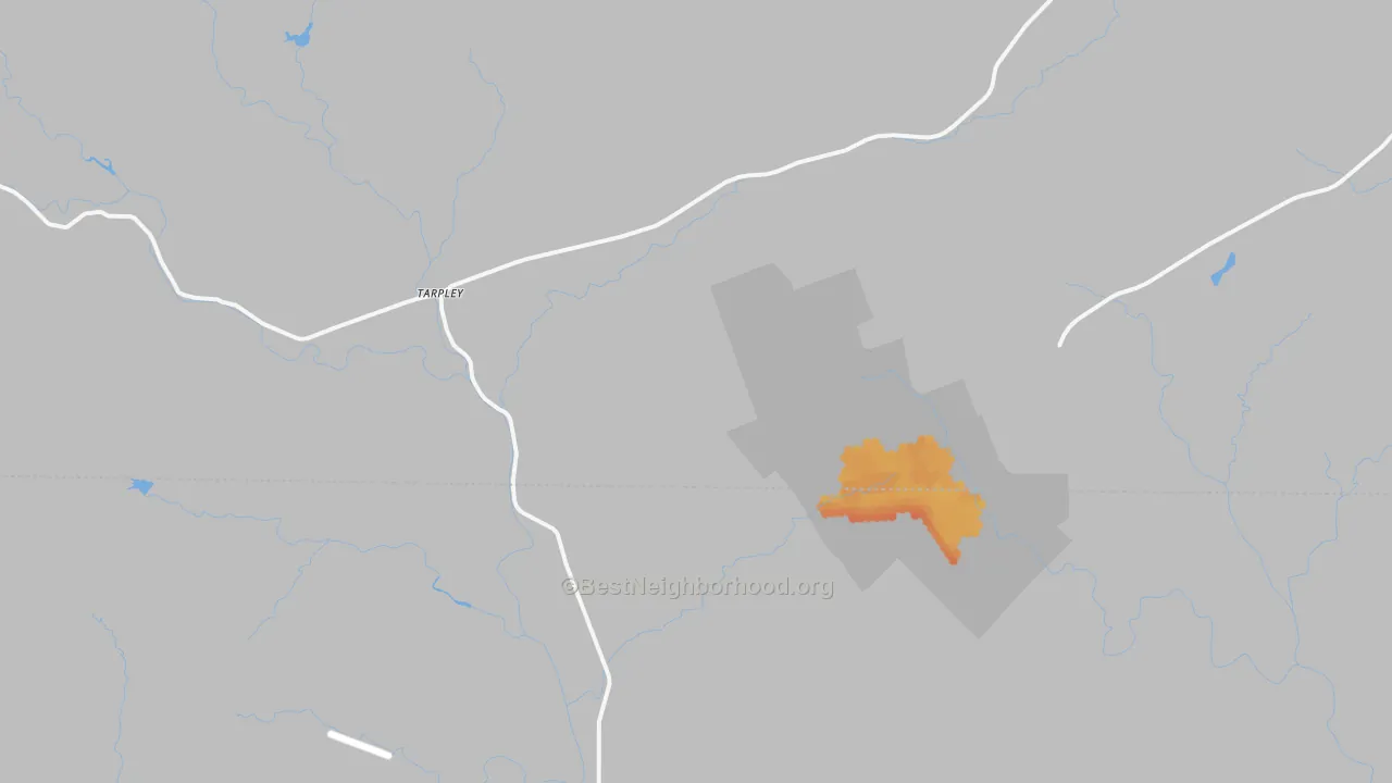 Bike Grade map of Tarpley, TX