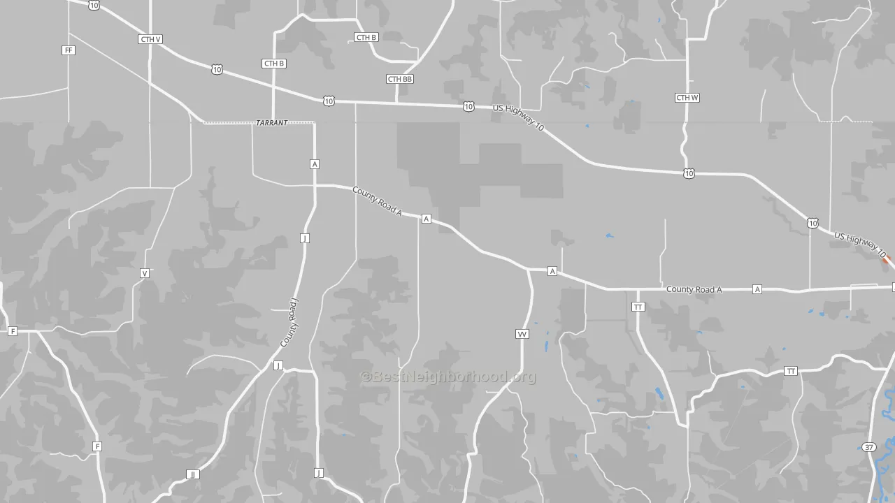 Bike Grade map of Tarrant, WI