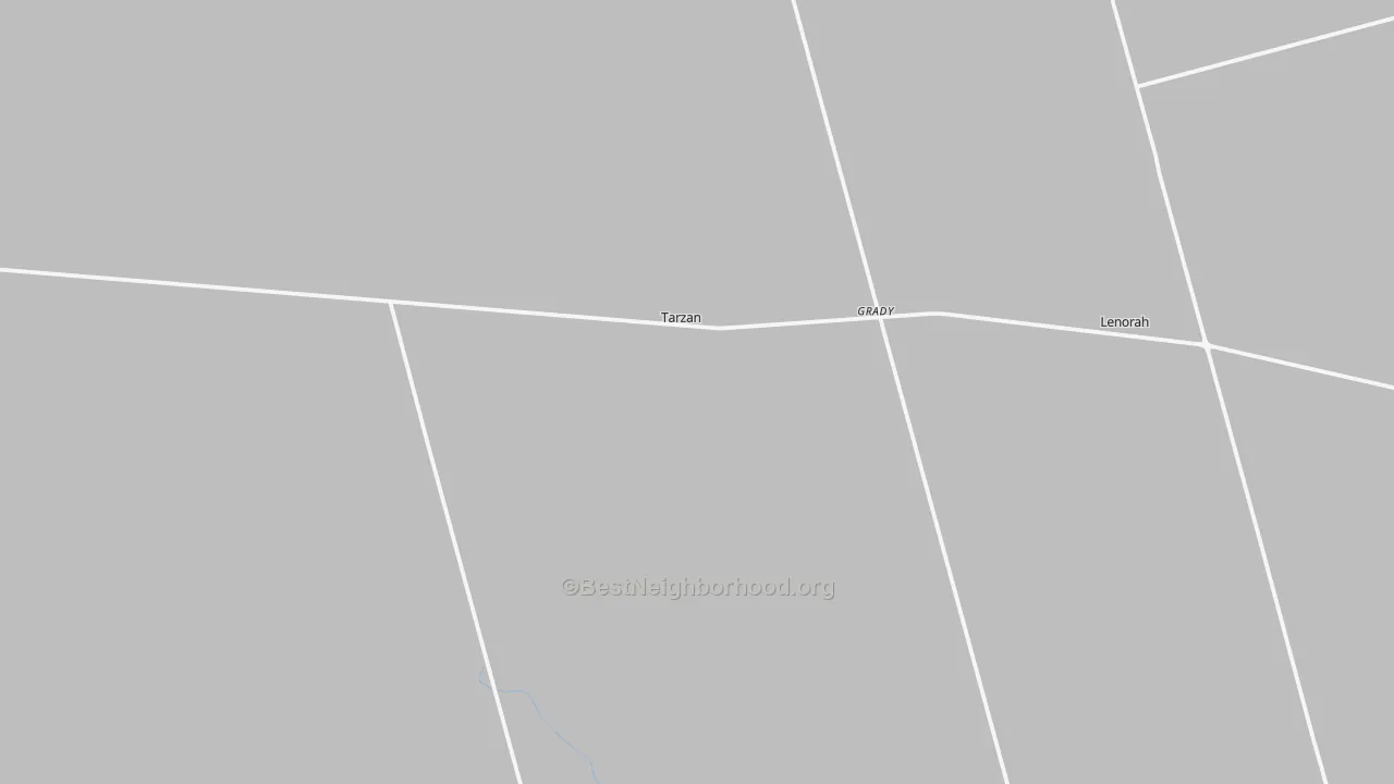 Bike Grade map of Tarzan, TX