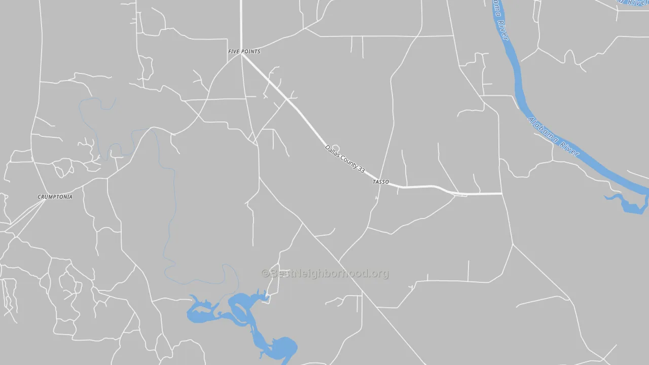 Bike Grade map of Tasso, AL