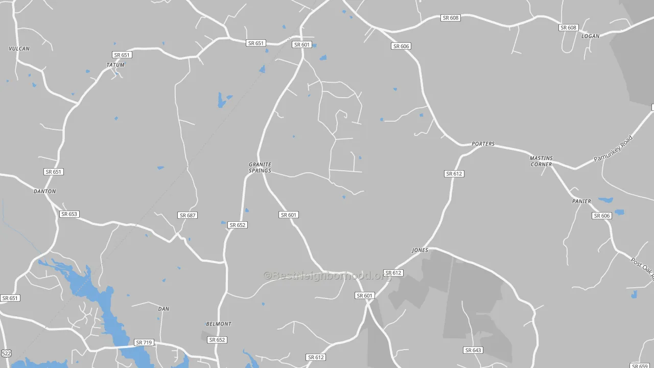 Bike Grade map of Tatum, VA