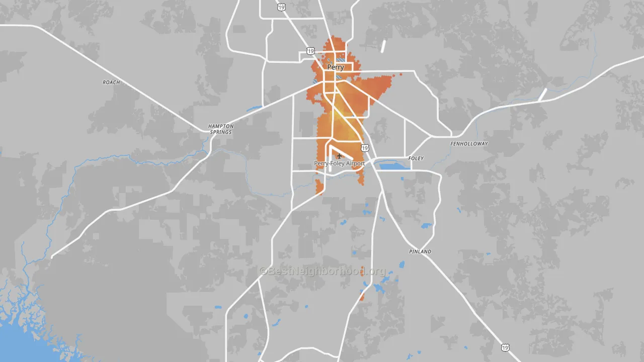Bike Grade map of Taylor County, FL