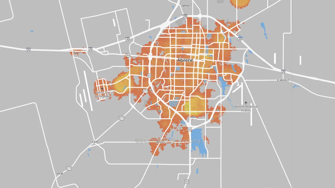 Bike Grade map of Taylor County, TX