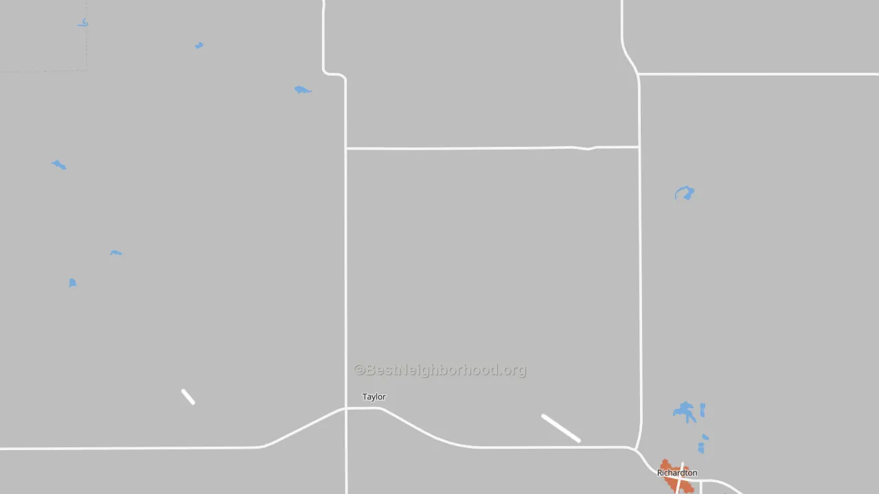 Bike Grade map of Taylor, ND