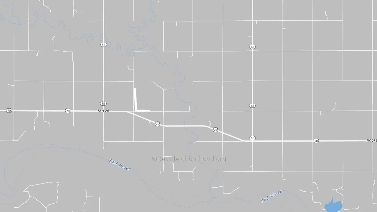 Bike Grade map of Taylor, OK