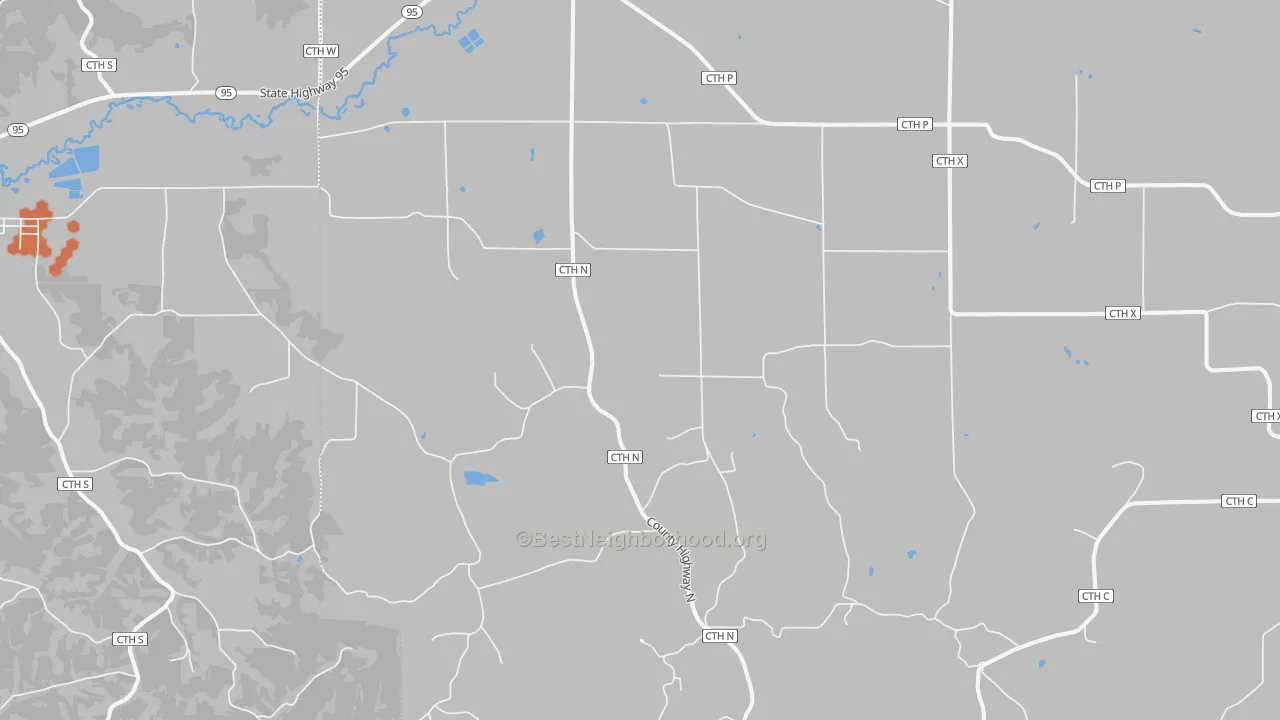 Bike Grade map of Taylor, WI