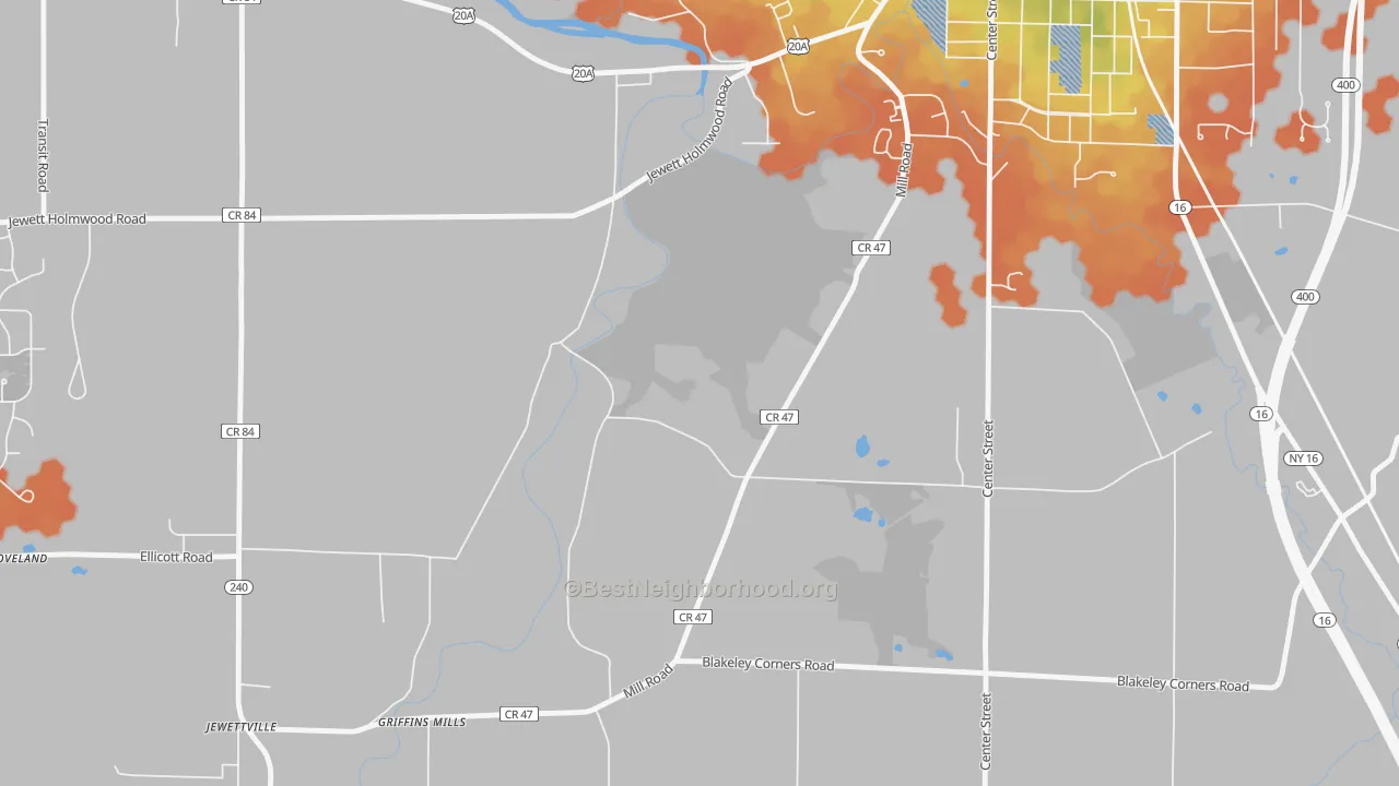 Bike Grade map of Taylorshire, NY