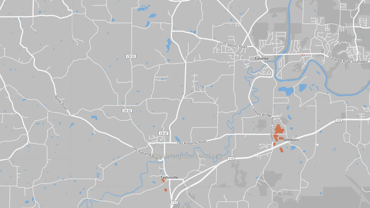 Bike Grade map of Taylorsville, GA