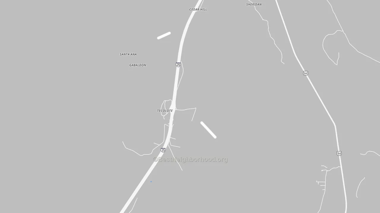 Bike Grade map of Tecolote, NM