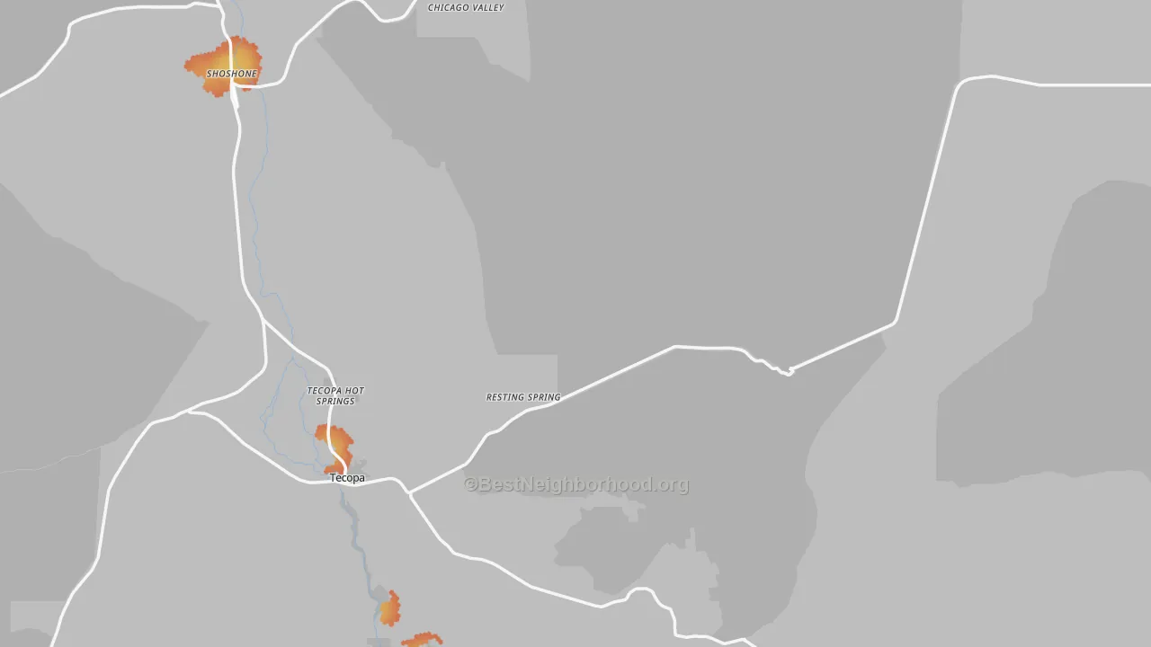 Bike Grade map of Tecopa, CA