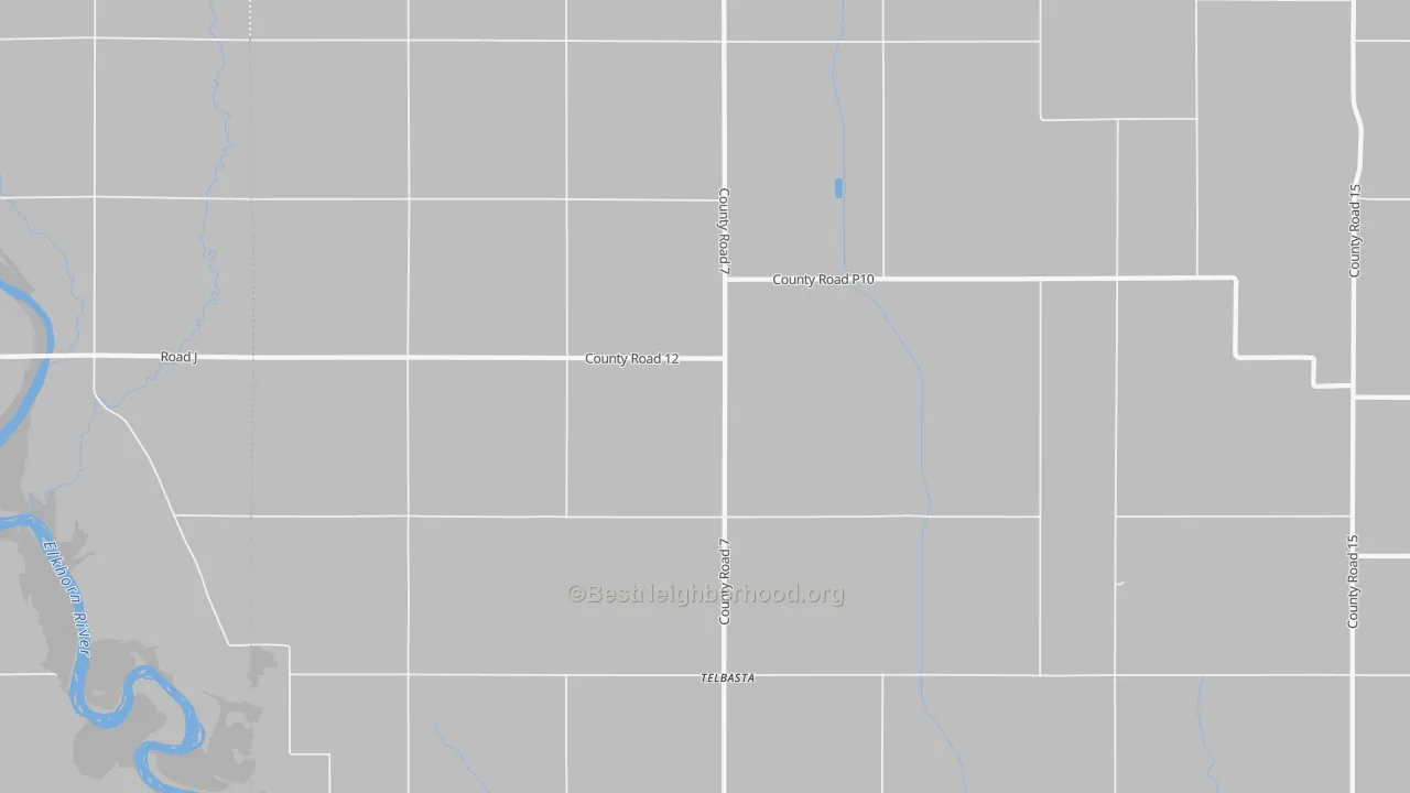 Bike Grade map of Telbasta, NE