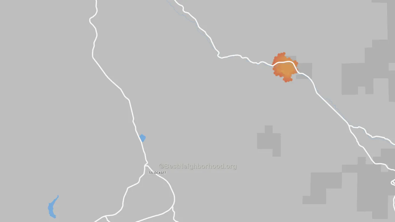 Bike Grade map of Telocaset, OR
