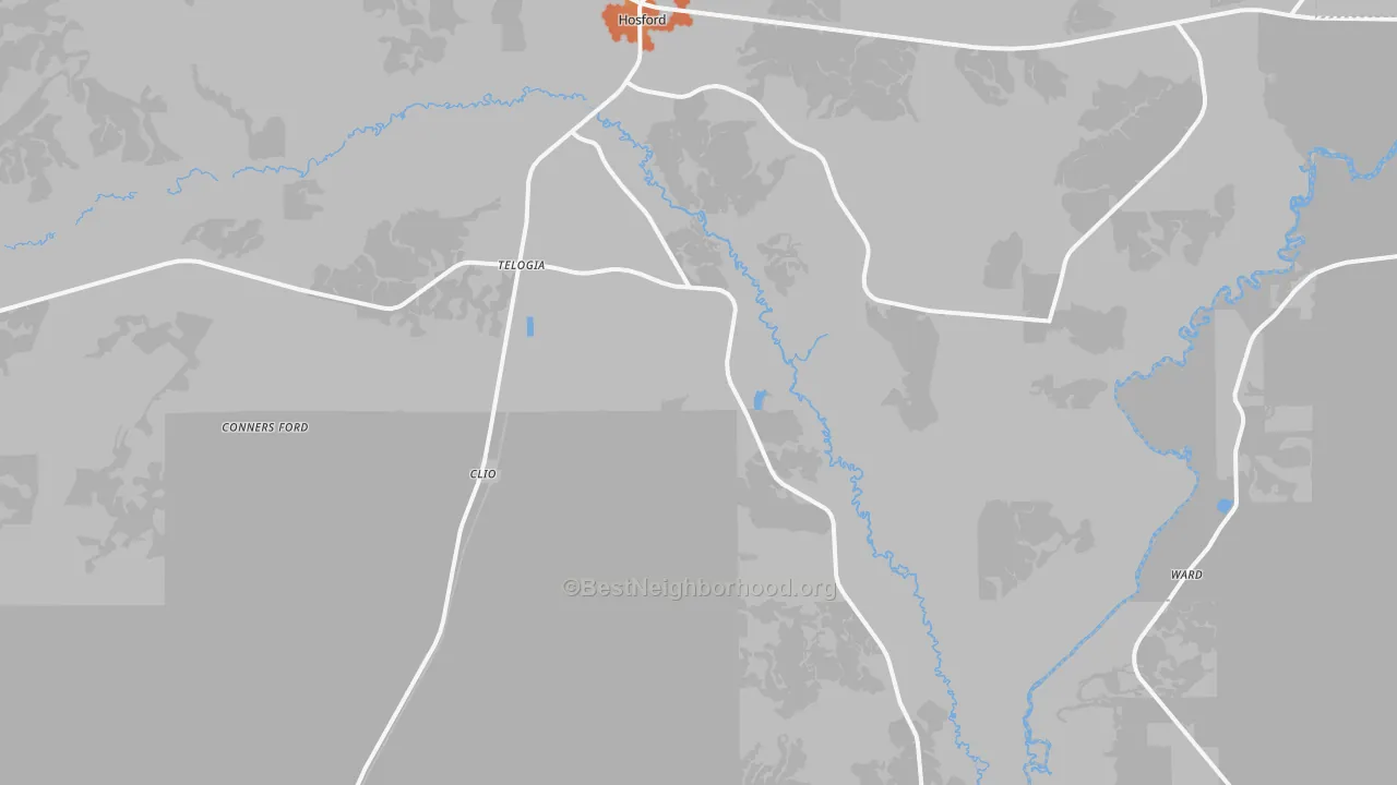 Bike Grade map of Telogia, FL