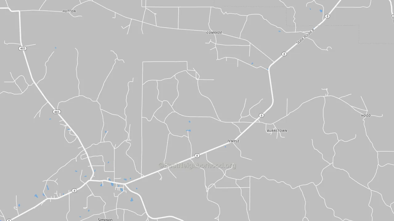 Bike Grade map of Temple, LA