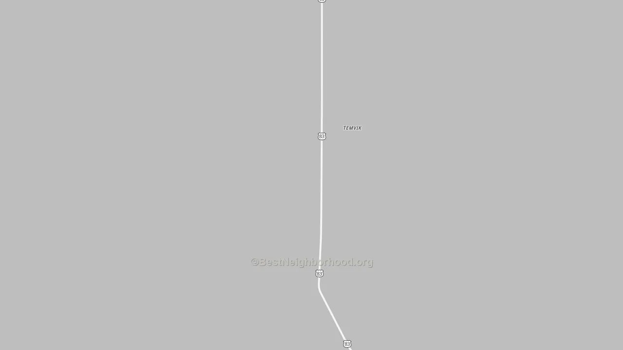Bike Grade map of Temvik, ND