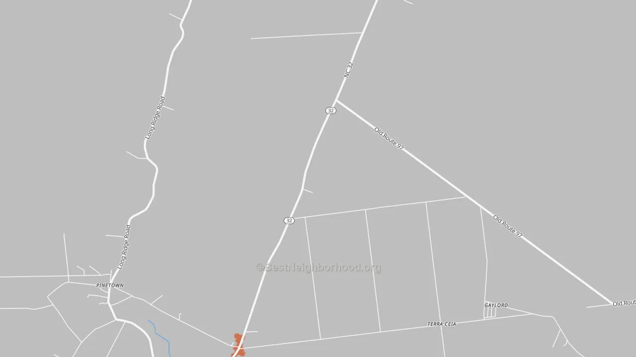 Bike Grade map of Terra Ceia, NC