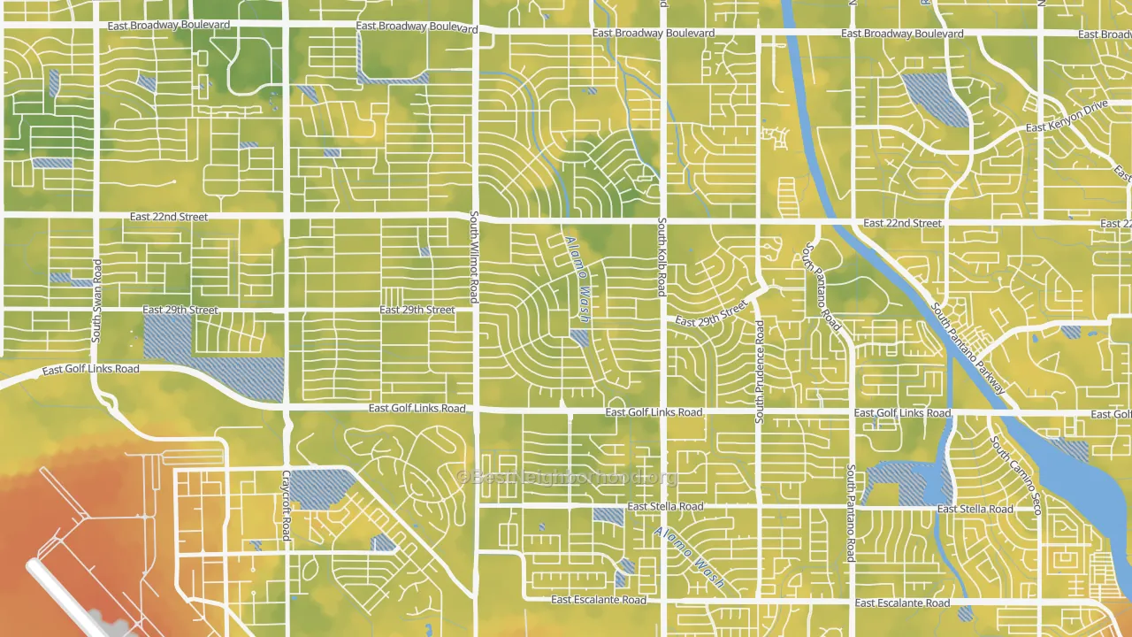 Bike Grade map of Terra del Sol, Tucson, AZ