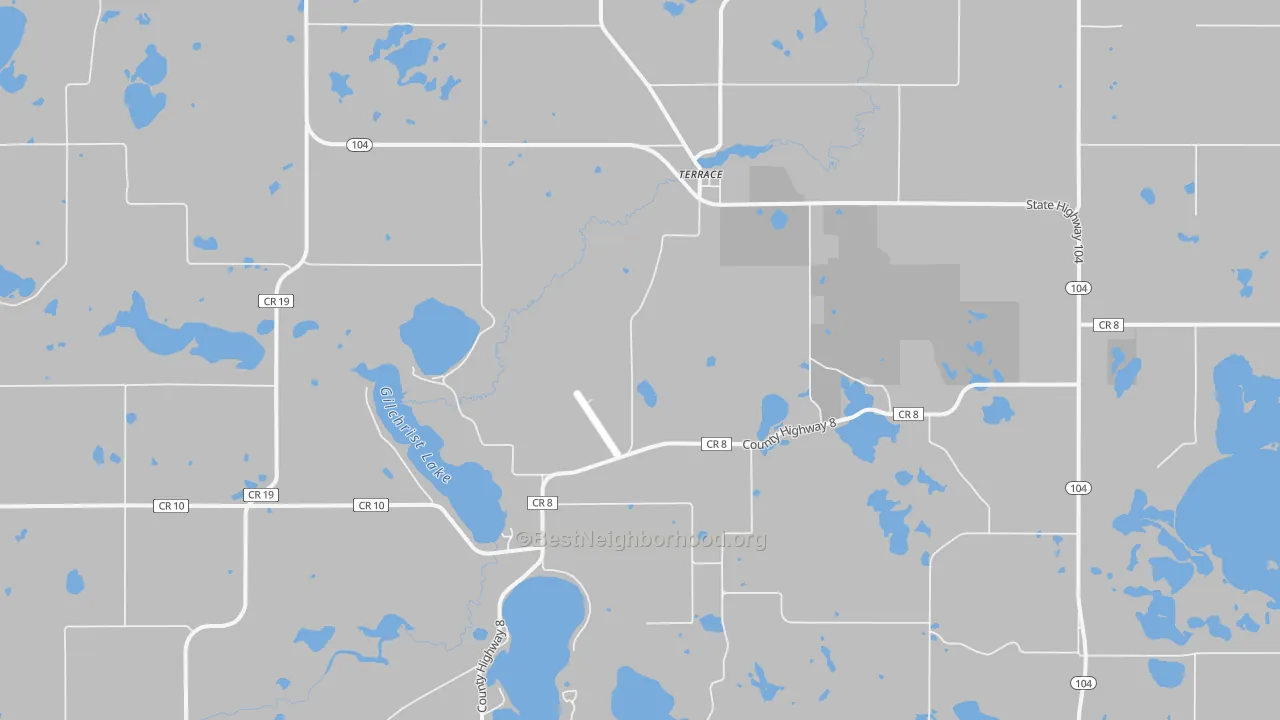 Bike Grade map of Terrace, MN