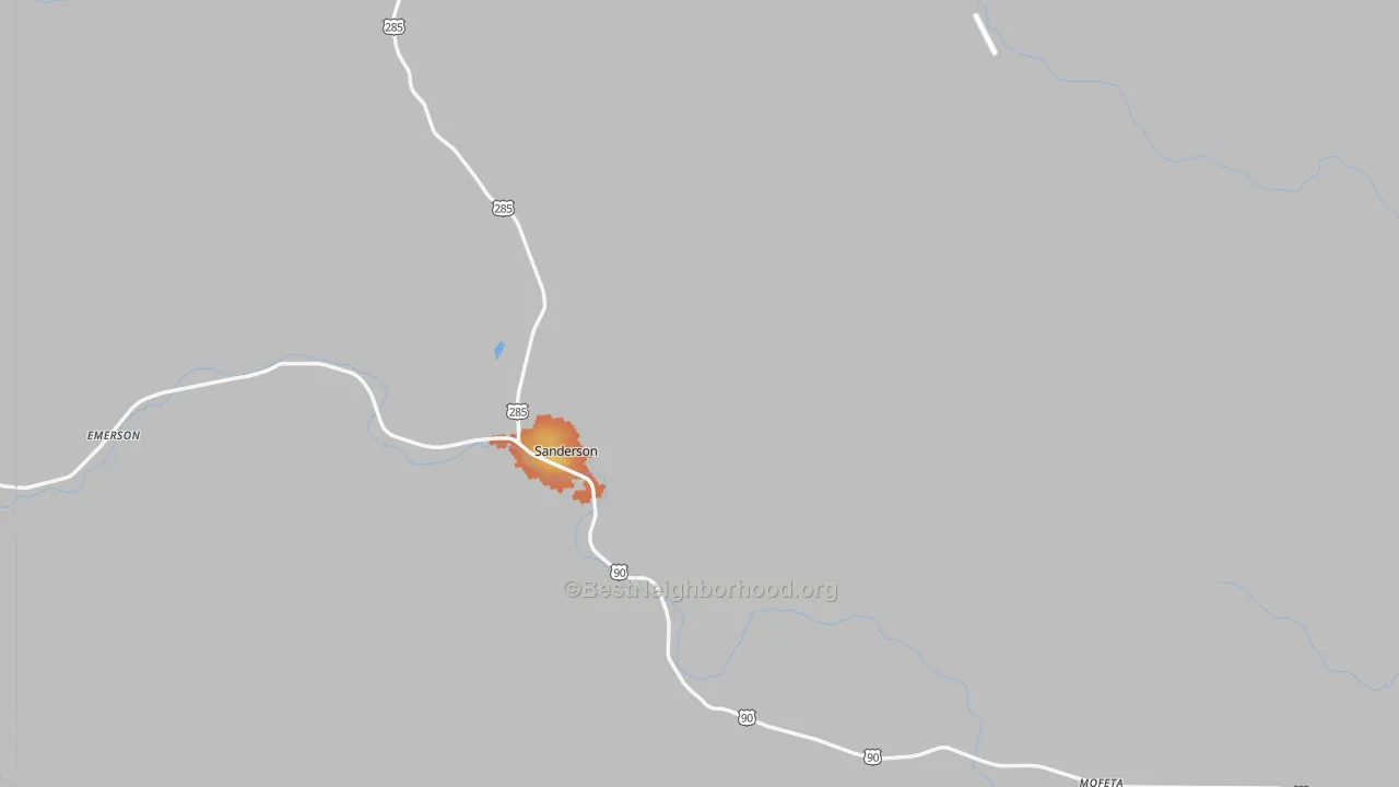 Bike Grade map of Terrell County, TX