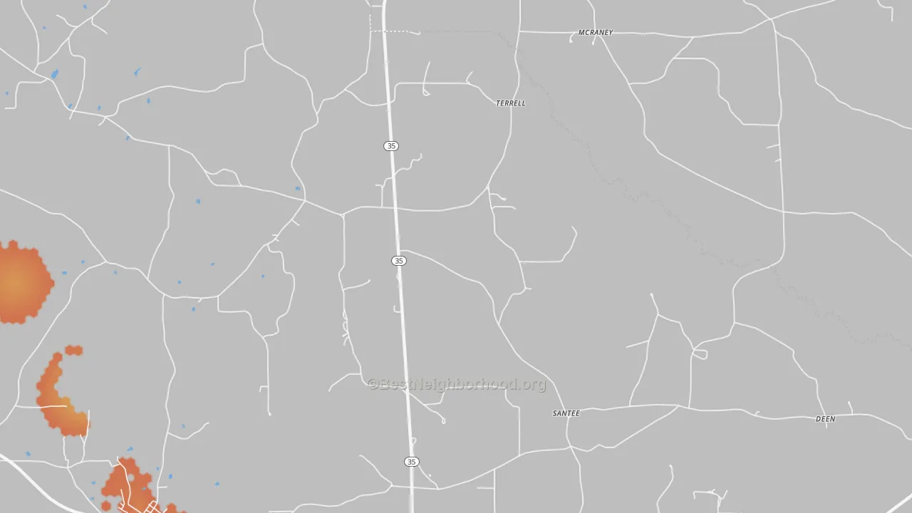 Bike Grade map of Terrell, MS