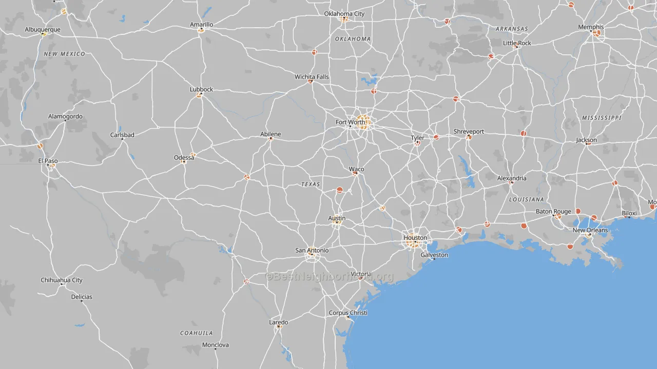 Bike Grade map of Texas