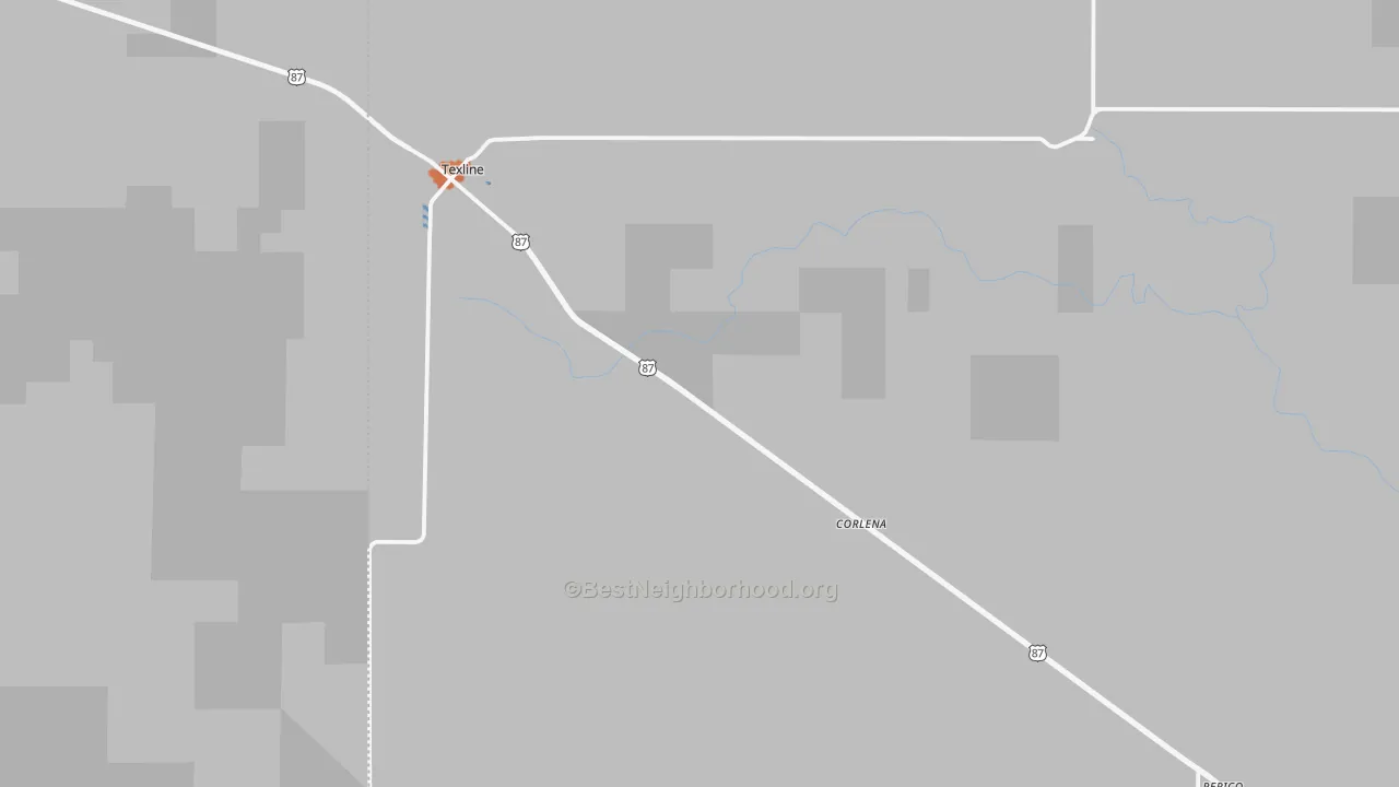 Bike Grade map of Texline, TX