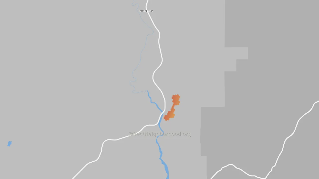 Bike Grade map of Thatcher, ID