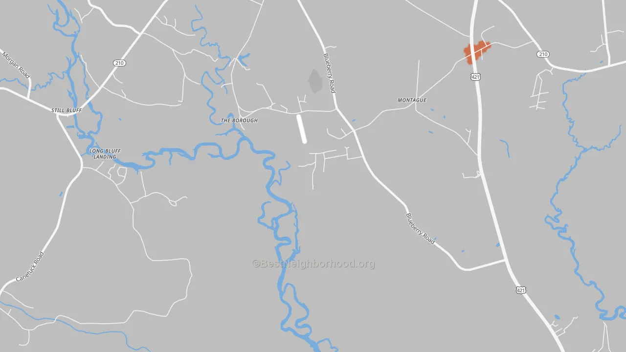 Bike Grade map of The Borough, NC