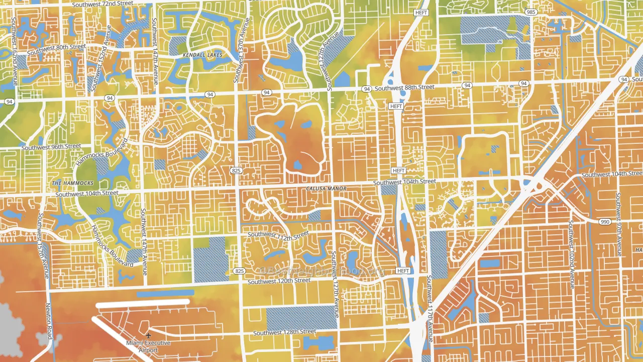 Bike Grade map of The Crossings, FL