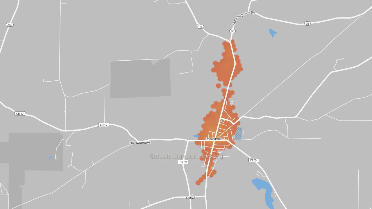 Bike Grade map of The Narrows, NY