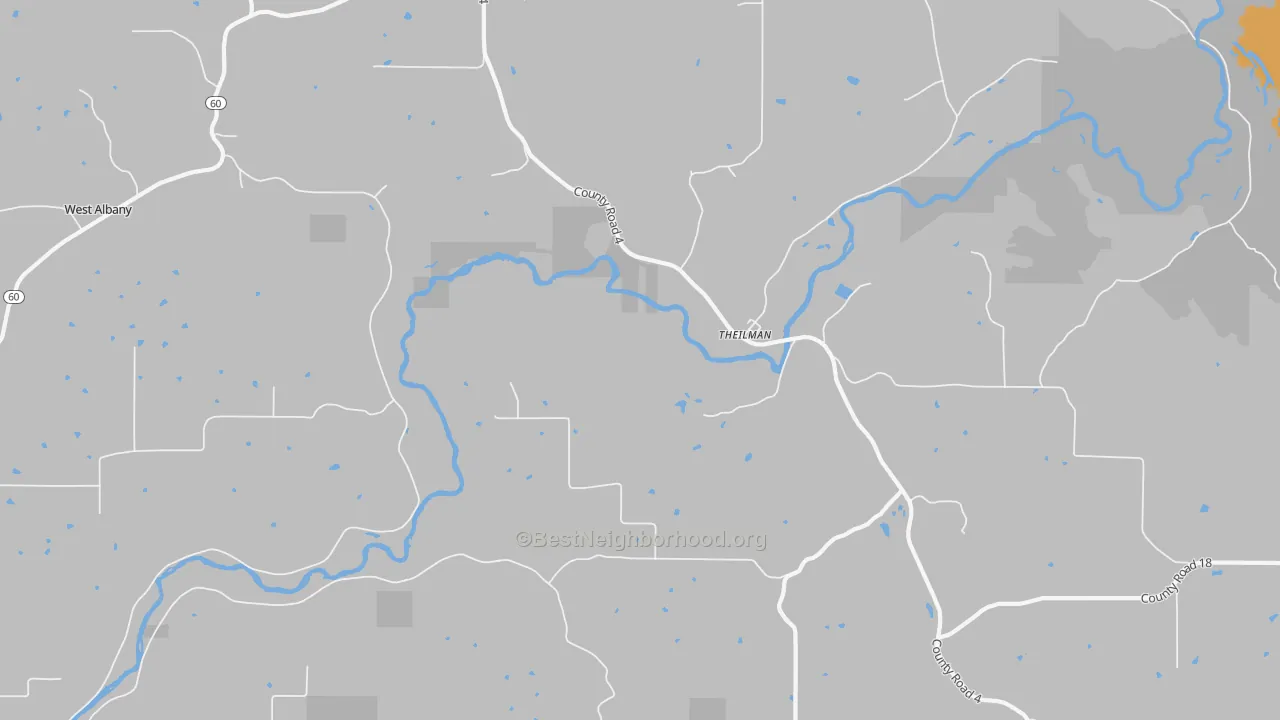Bike Grade map of Theilman, MN
