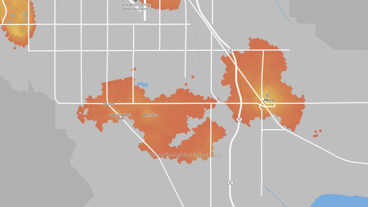 Bike Grade map of Thermal, CA