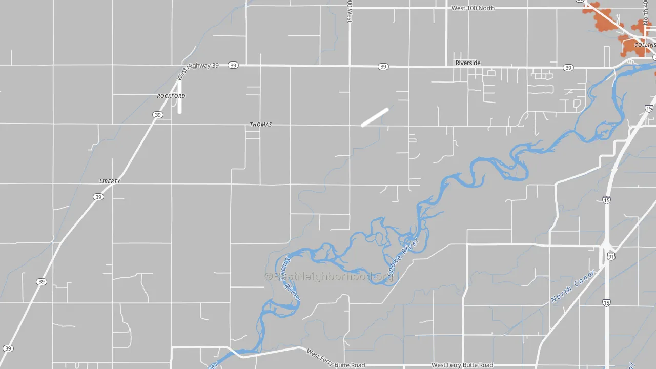 Bike Grade map of Thomas, ID