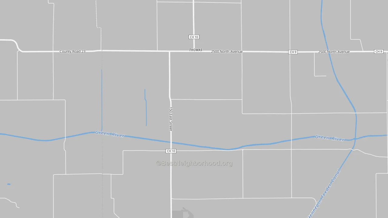 Bike Grade map of Thomas, IL