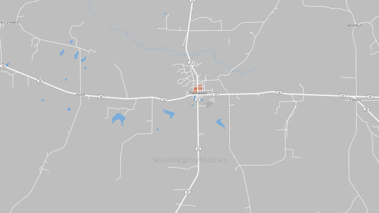 Bike Grade map of Thomaston, AL