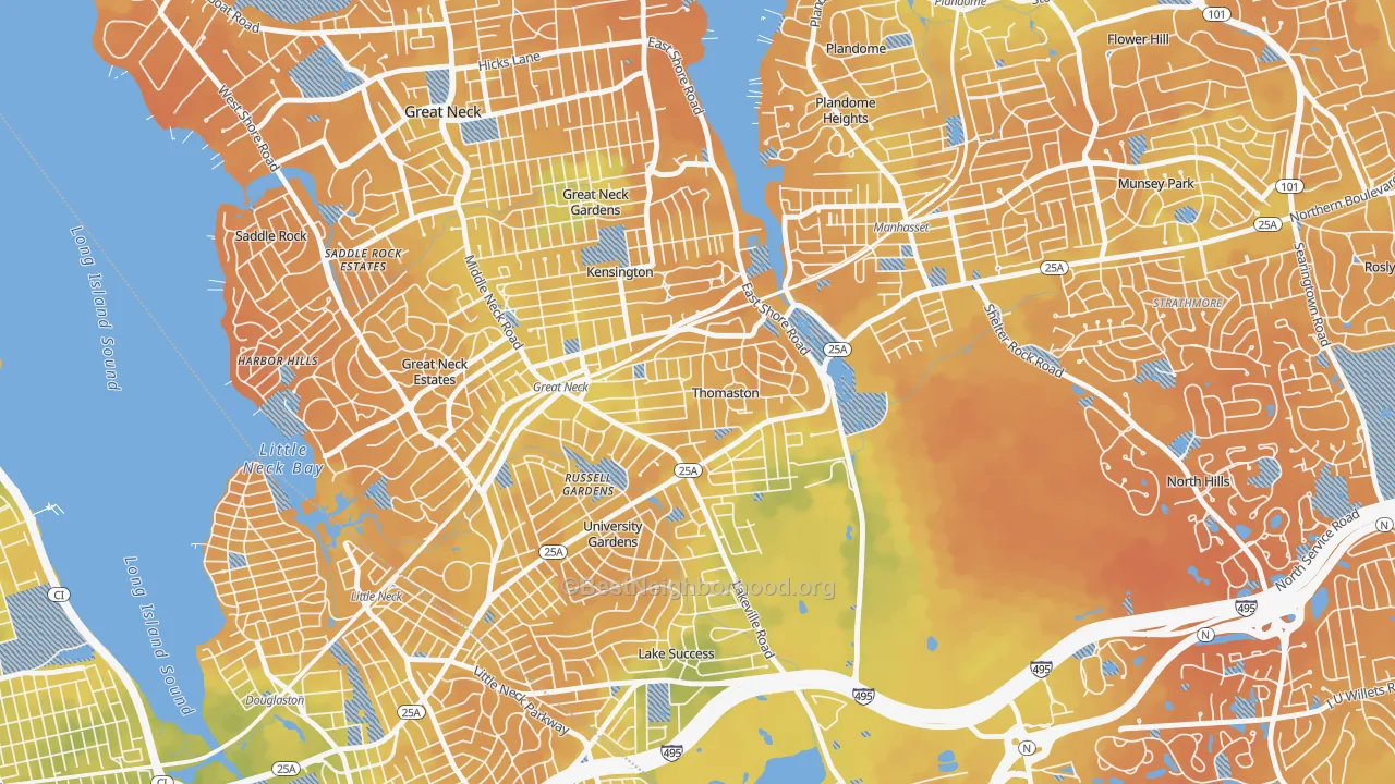 Bike Grade map of Thomaston, NY