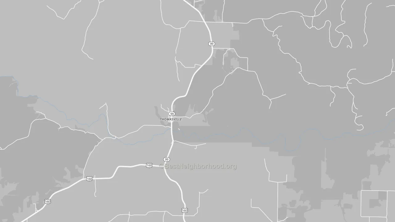 Bike Grade map of Thomasville, MO
