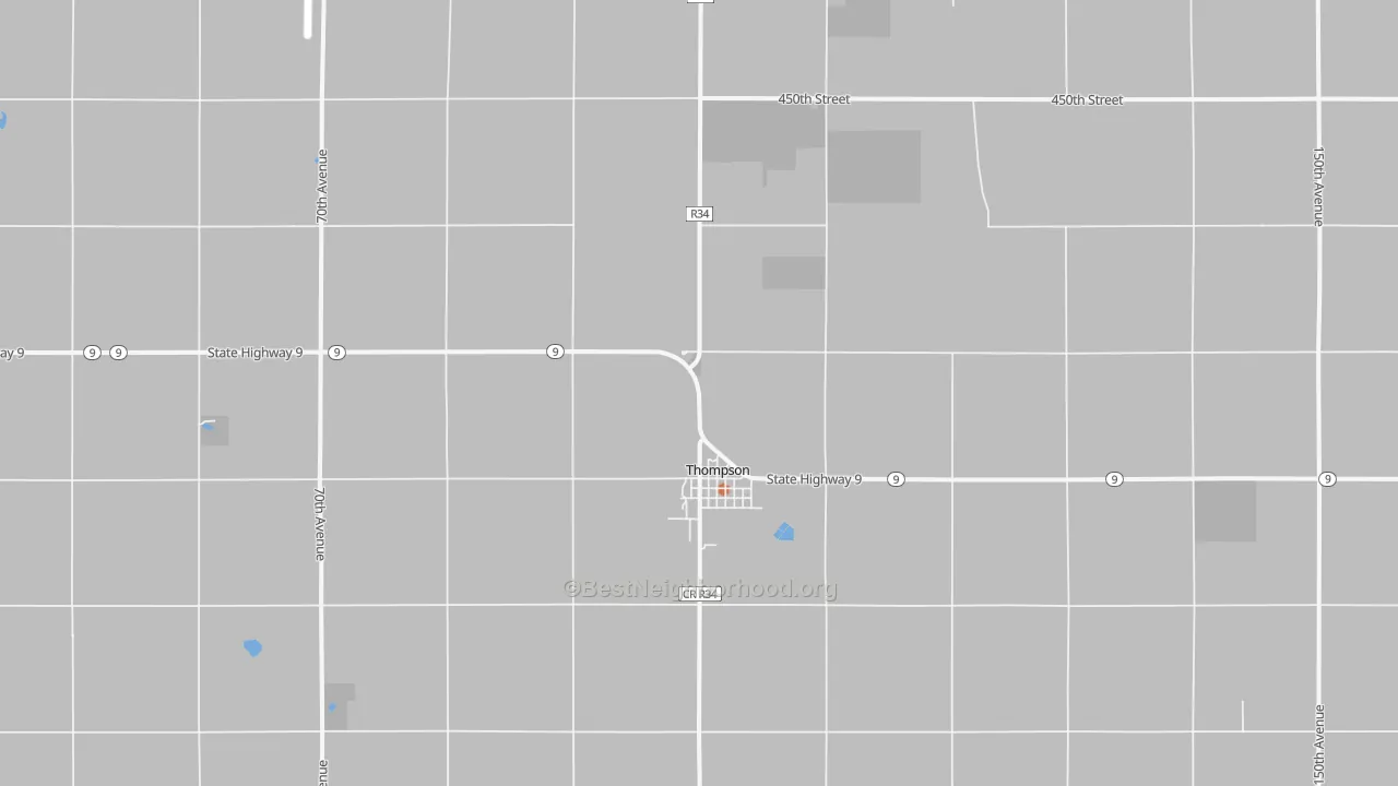 Bike Grade map of Thompson, IA
