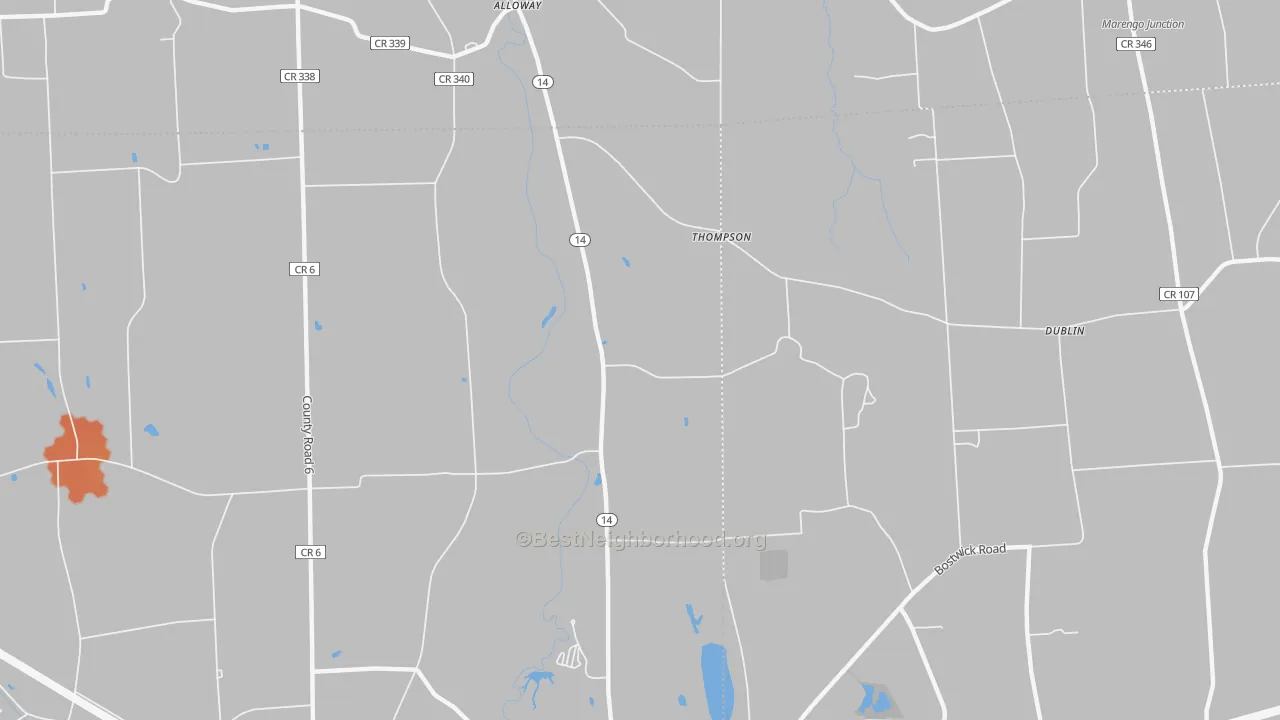 Bike Grade map of Thompson, NY