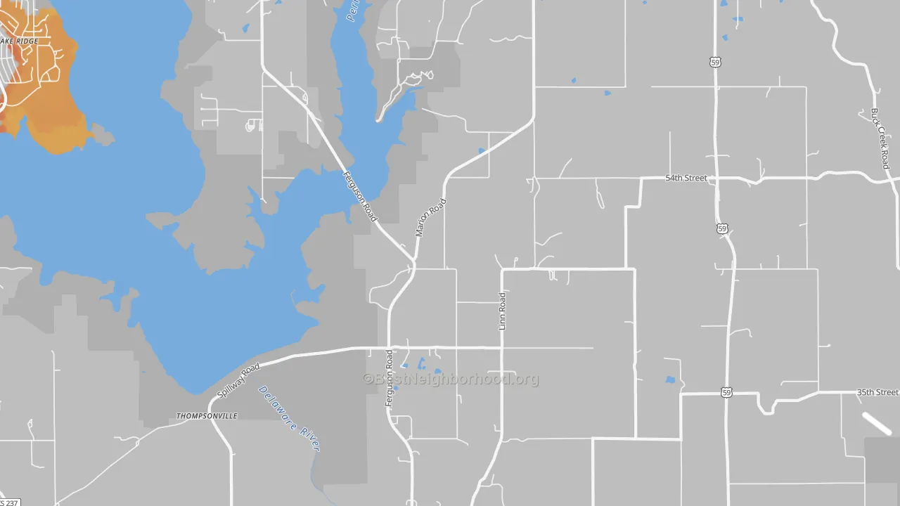 Bike Grade map of Thompsonville, KS