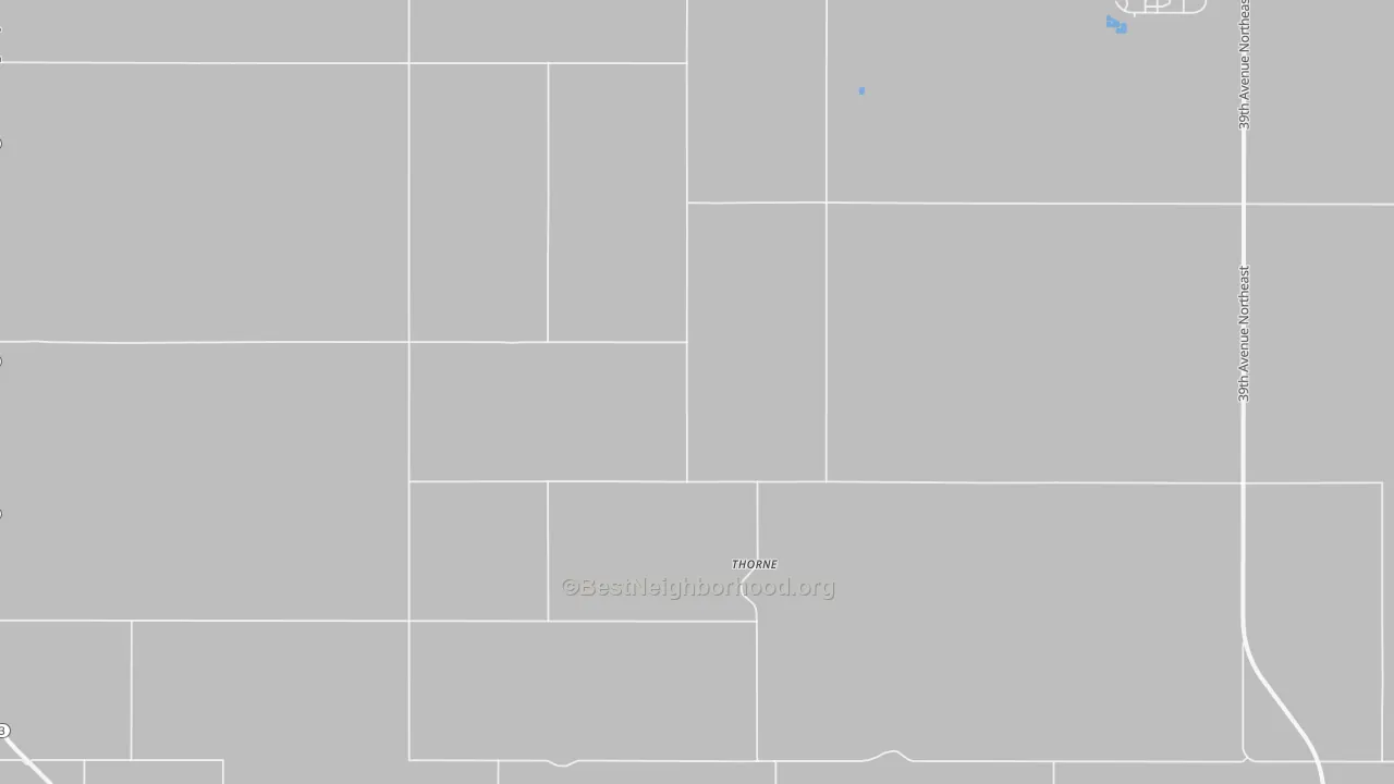 Bike Grade map of Thorne, ND