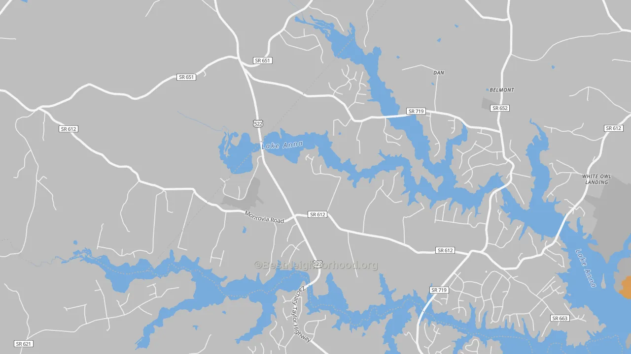 Bike Grade map of Thornhill, VA