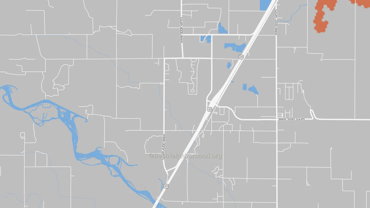 Bike Grade map of Thornton, ID