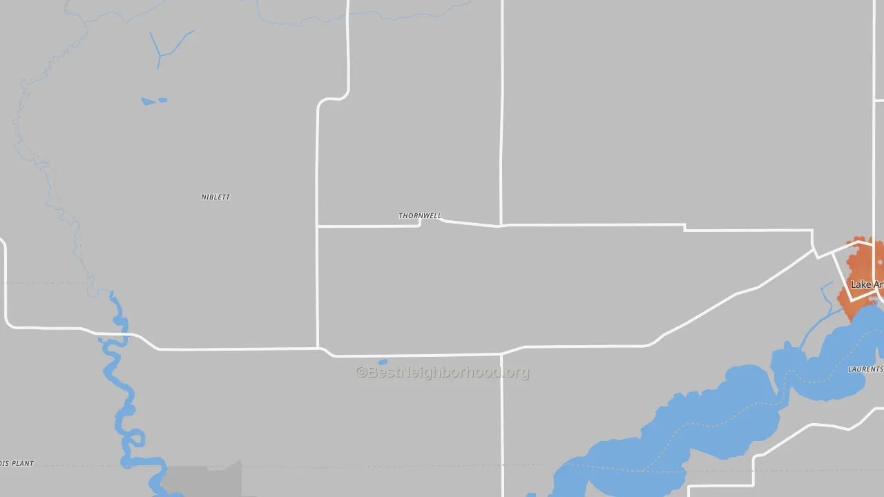 Bike Grade map of Thornwell, LA
