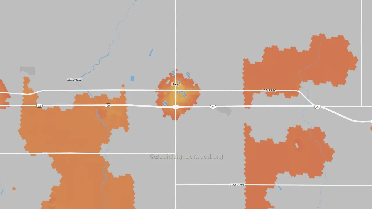 Bike Grade map of Thorp, WI