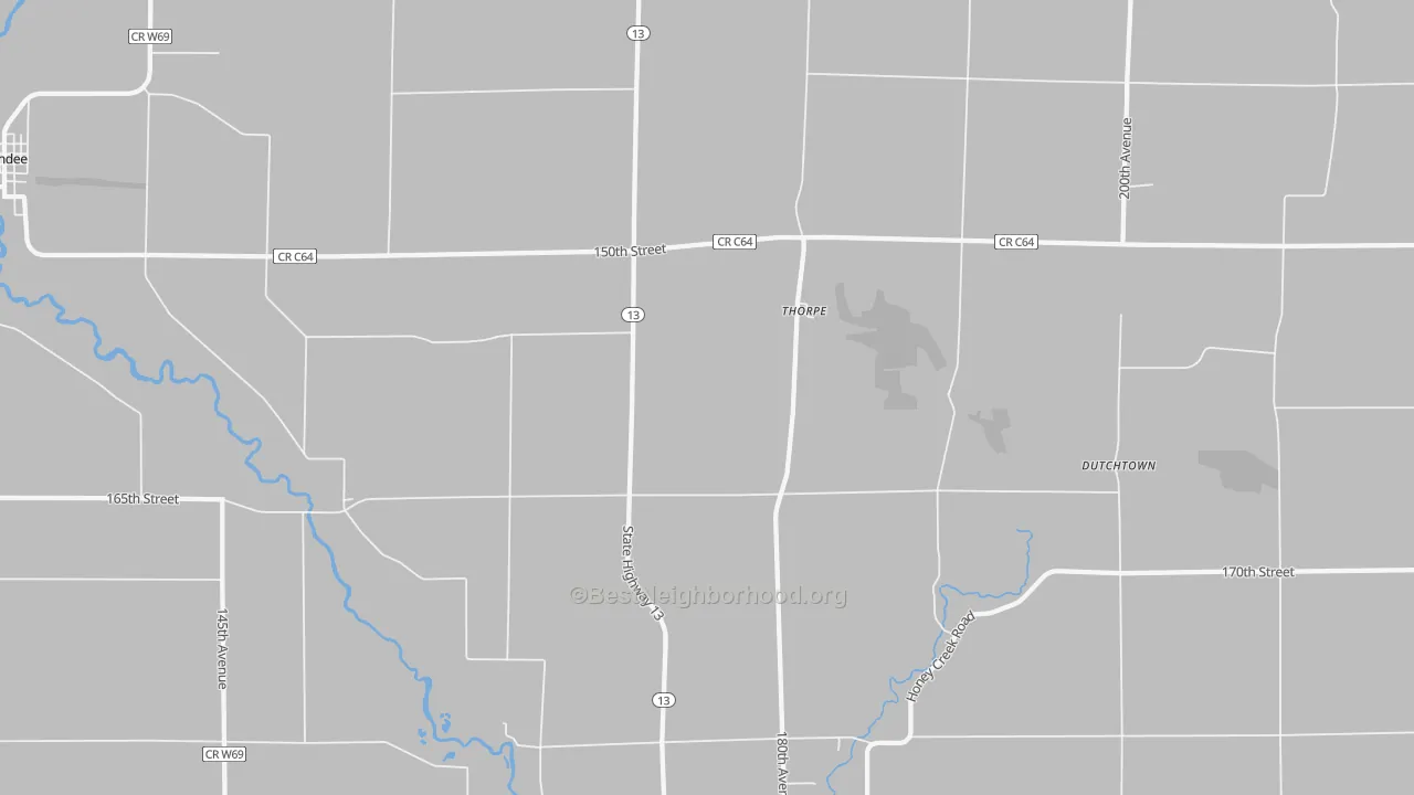 Bike Grade map of Thorpe, IA