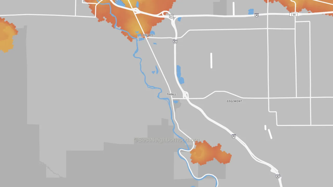 Bike Grade map of Thrall, WA
