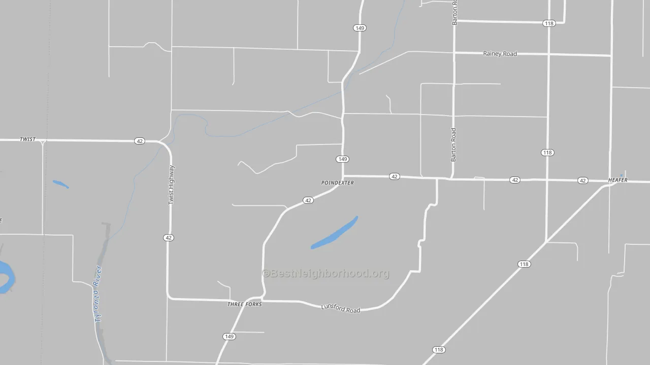 Bike Grade map of Three Forks, AR