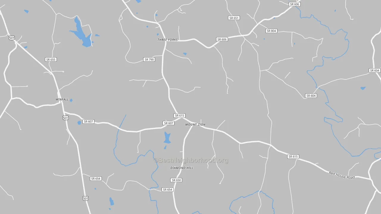 Bike Grade map of Three Forks, VA