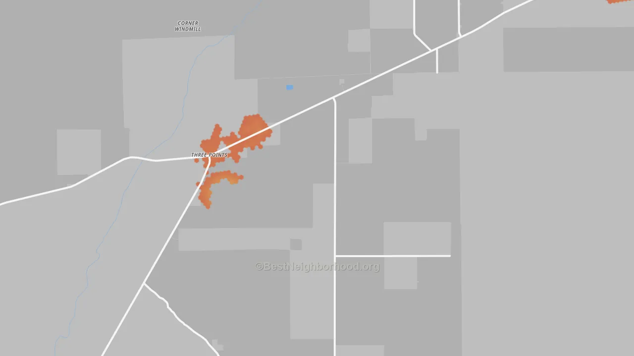 Bike Grade map of Three Points, AZ